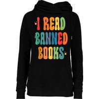 Groovy I Read Banned Books Librarian Reader Bookworm Womens Funnel Neck Pullover Hood