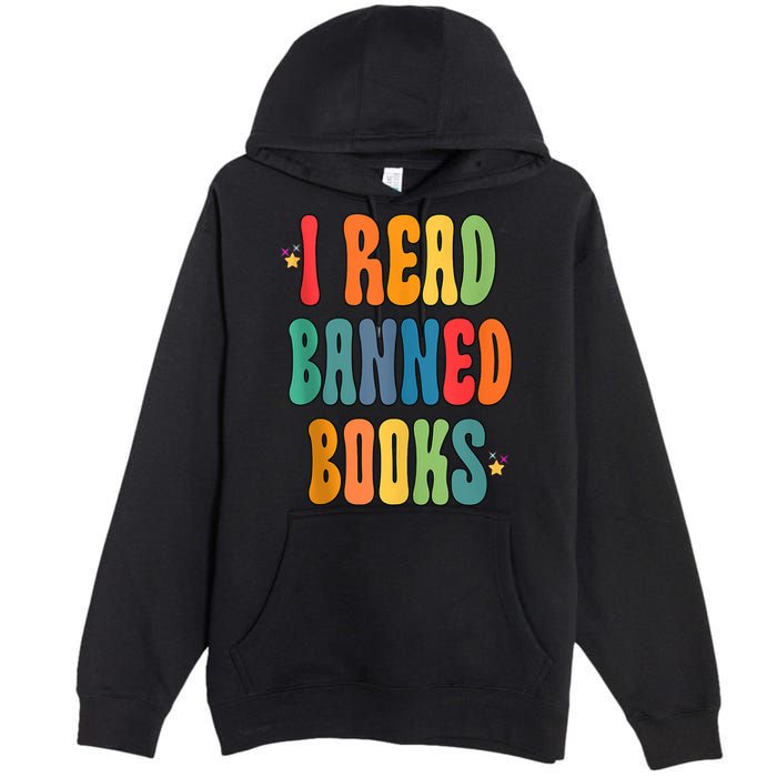 Groovy I Read Banned Books Librarian Reader Bookworm Premium Pullover Hoodie