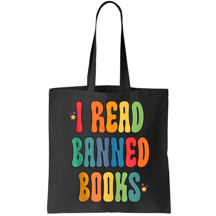 Groovy I Read Banned Books Librarian Reader Bookworm Bag