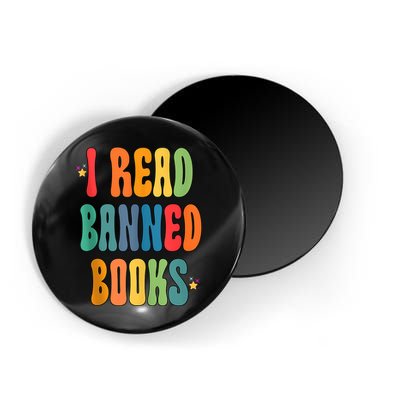 Groovy I Read Banned Books Librarian Reader Bookworm Magnet