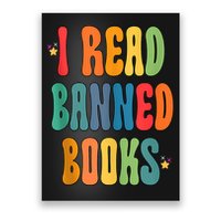 Groovy I Read Banned Books Librarian Reader Bookworm Poster