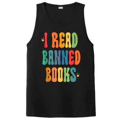 Groovy I Read Banned Books Librarian Reader Bookworm PosiCharge Competitor Tank