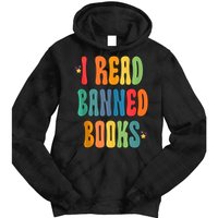Groovy I Read Banned Books Librarian Reader Bookworm Tie Dye Hoodie