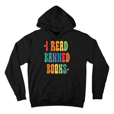 Groovy I Read Banned Books Librarian Reader Bookworm Tall Hoodie