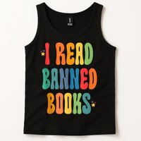 Groovy I Read Banned Books Librarian Reader Bookworm Tank Top