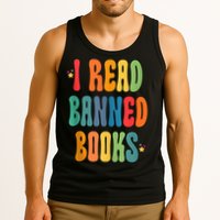 Groovy I Read Banned Books Librarian Reader Bookworm Tank Top