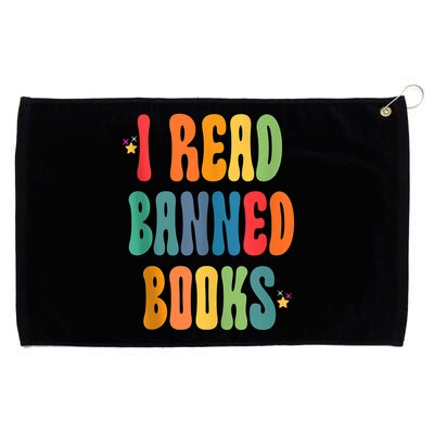 Groovy I Read Banned Books Librarian Reader Bookworm Grommeted Golf Towel