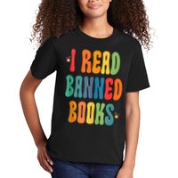 Groovy I Read Banned Books Librarian Reader Bookworm Kids T-Shirt