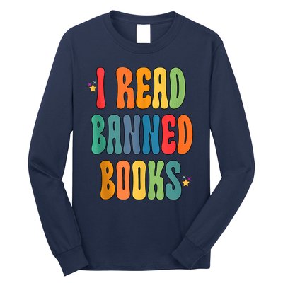 Groovy I Read Banned Books Librarian Reader Bookworm Long Sleeve Shirt