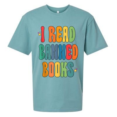 Groovy I Read Banned Books Librarian Reader Bookworm Sueded Cloud Jersey T-Shirt