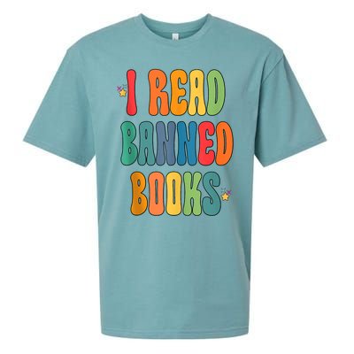 Groovy I Read Banned Books Librarian Reader Bookworm Sueded Cloud Jersey T-Shirt