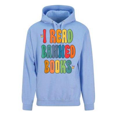 Groovy I Read Banned Books Librarian Reader Bookworm Unisex Surf Hoodie