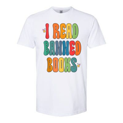 Groovy I Read Banned Books Librarian Reader Bookworm Softstyle CVC T-Shirt