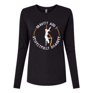 Gravity & I Respectfully Disagree Aerial Yoga Dance Womens Cotton Relaxed Long Sleeve T-Shirt