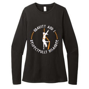 Gravity & I Respectfully Disagree Aerial Yoga Dance Womens CVC Long Sleeve Shirt