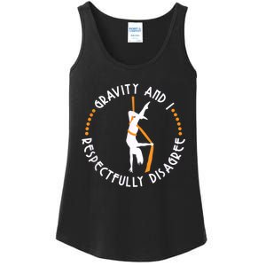 Gravity & I Respectfully Disagree Aerial Yoga Dance Ladies Essential Tank