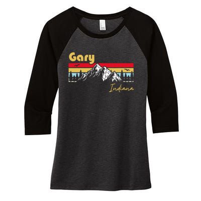 Gary Indiana Roots Hometown Women's Tri-Blend 3/4-Sleeve Raglan Shirt