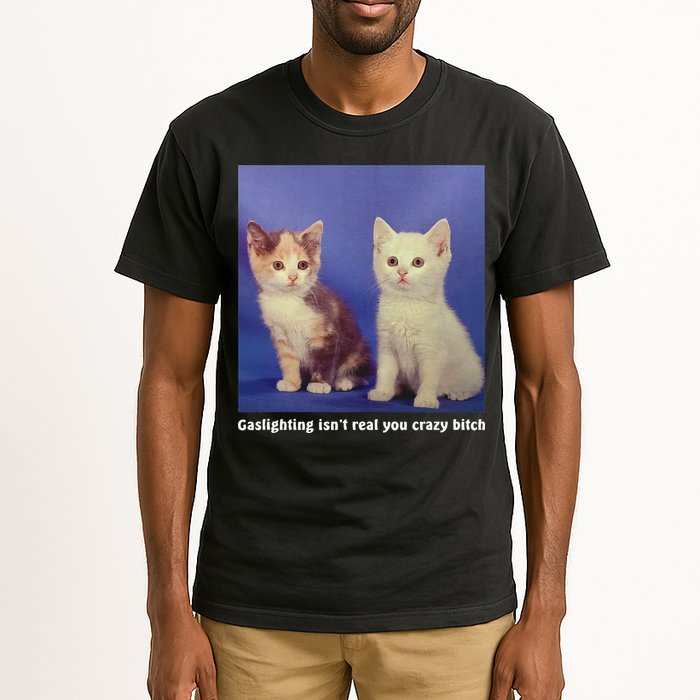 Gaslighting Isnt Real You Crazy B.I.T.C.H Funny Cat Lover Tall T-Shirt