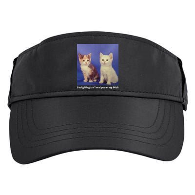 Gaslighting Isnt Real You Crazy B.I.T.C.H Funny Cat Lover Adult Drive Performance Visor