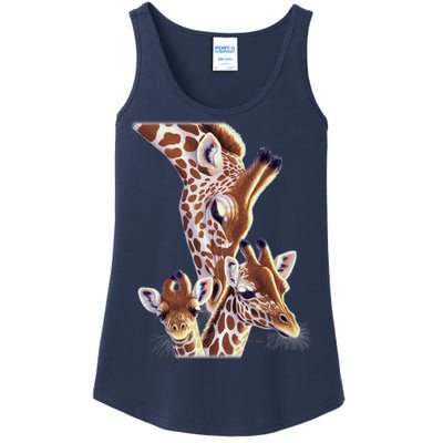 Giraffe Family A Nudge From Mom Ladies Essential Tank