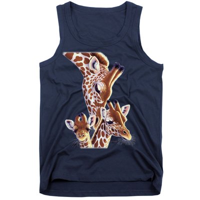 Giraffe Family A Nudge From Mom Tank Top