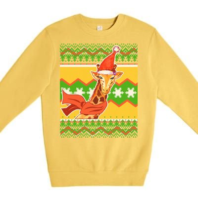 Giraffe Ugly Christmas Premium Crewneck Sweatshirt