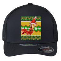 Giraffe Ugly Christmas Flexfit Unipanel Trucker Cap