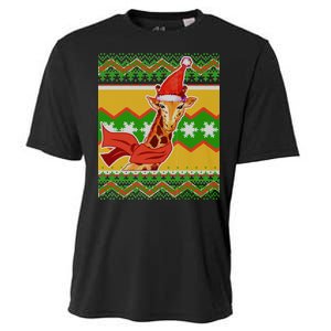 Giraffe Ugly Christmas Cooling Performance Crew T-Shirt