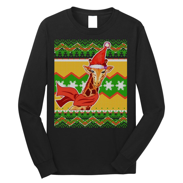 Giraffe Ugly Christmas Long Sleeve Shirt