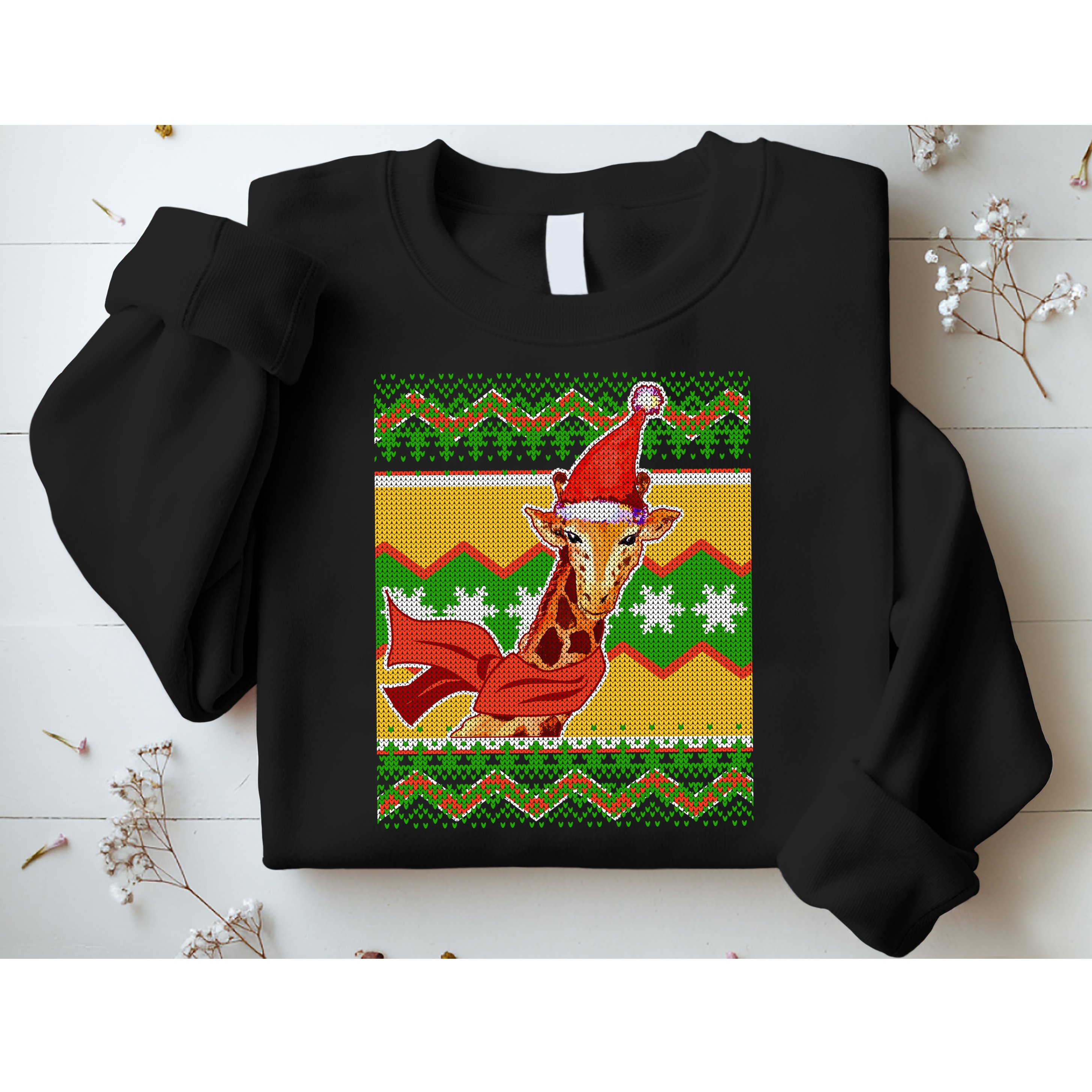 Giraffe Ugly Christmas Sweatshirt