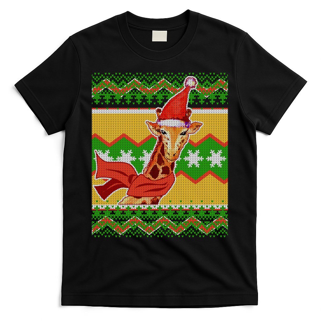 Giraffe Ugly Christmas T-Shirt