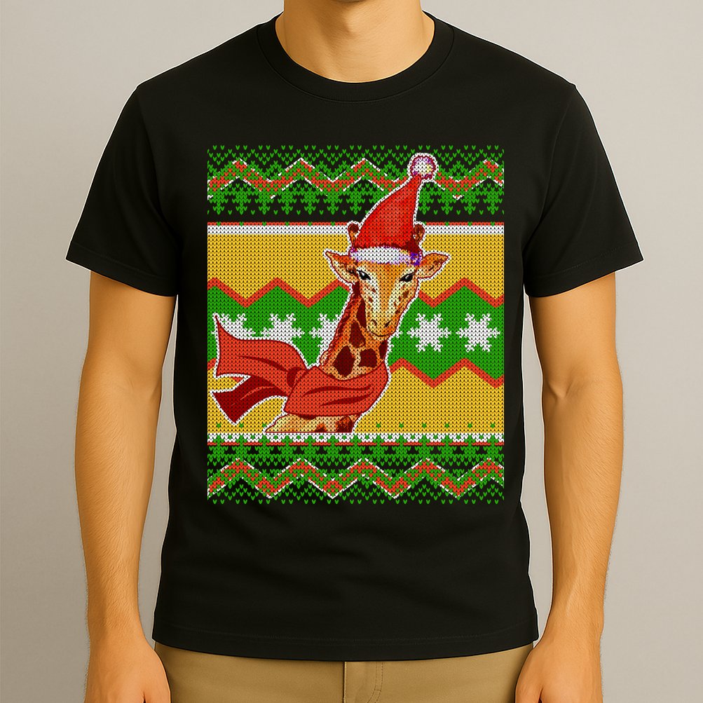 Giraffe Ugly Christmas T-Shirt