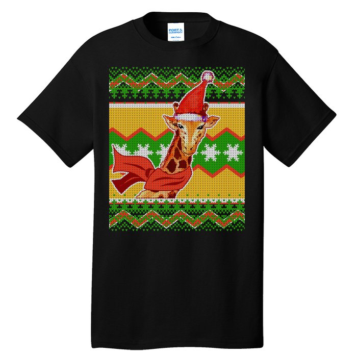 Giraffe Ugly Christmas Tall T-Shirt