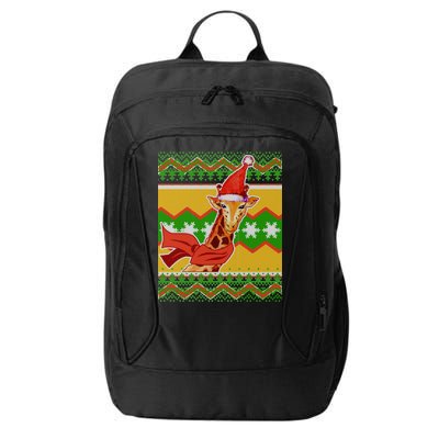 Giraffe Ugly Christmas City Backpack