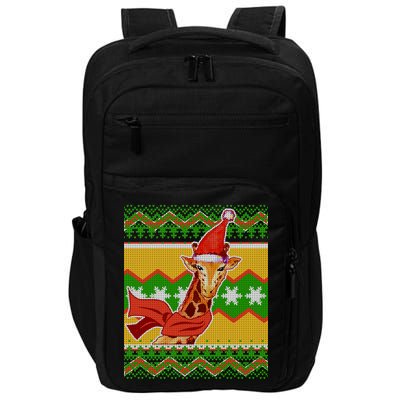 Giraffe Ugly Christmas Impact Tech Backpack