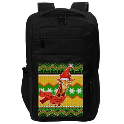 Giraffe Ugly Christmas Impact Tech Backpack