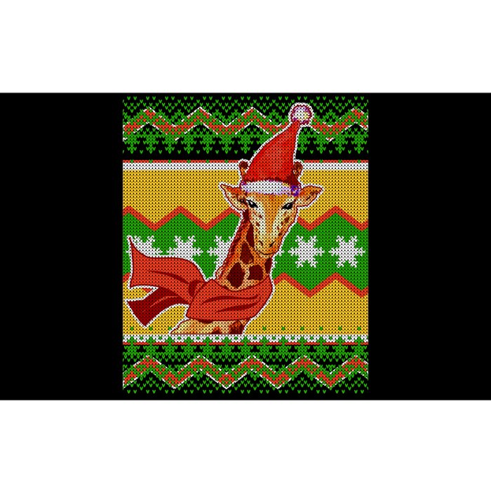 Giraffe Ugly Christmas Bumper Sticker