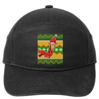 Giraffe Ugly Christmas 7-Panel Snapback Hat