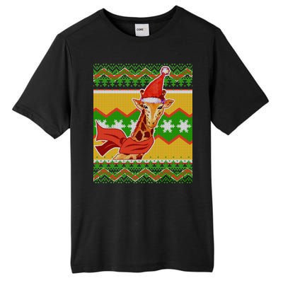 Giraffe Ugly Christmas Tall Fusion ChromaSoft Performance T-Shirt