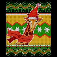 Giraffe Ugly Christmas Flat Bill Trucker Hat