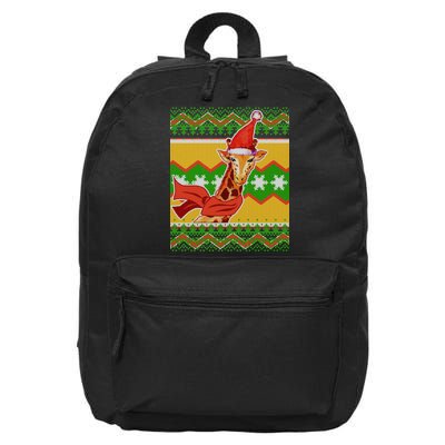 Giraffe Ugly Christmas 16 in Basic Backpack