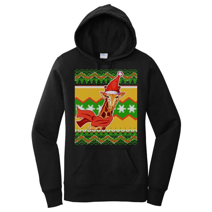 Giraffe Ugly Christmas Women's Pullover Hoodie