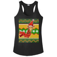 Giraffe Ugly Christmas Ladies PosiCharge Competitor Racerback Tank