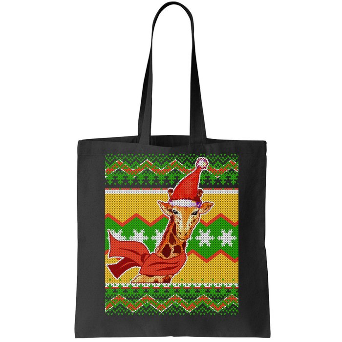 Giraffe Ugly Christmas Tote Bag