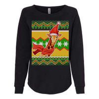 Giraffe Ugly Christmas Womens California Wash Sweatshirt