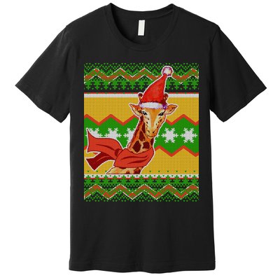 Giraffe Ugly Christmas Premium T-Shirt