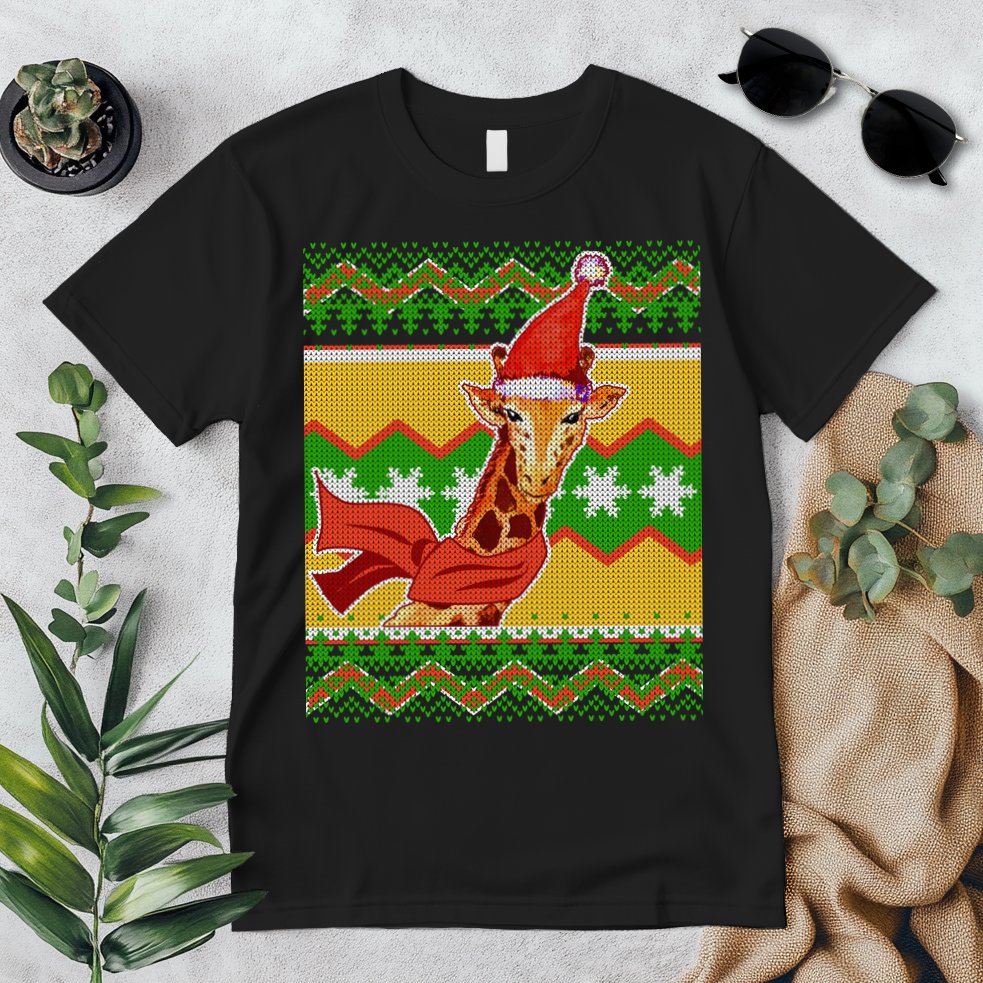 Giraffe Ugly Christmas Premium T-Shirt