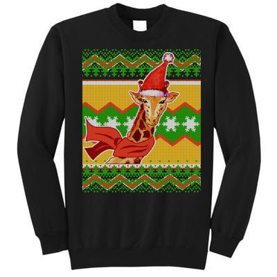 Giraffe Ugly Christmas Tall Sweatshirt