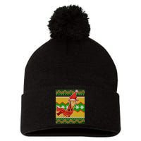 Giraffe Ugly Christmas Pom Pom 12in Knit Beanie