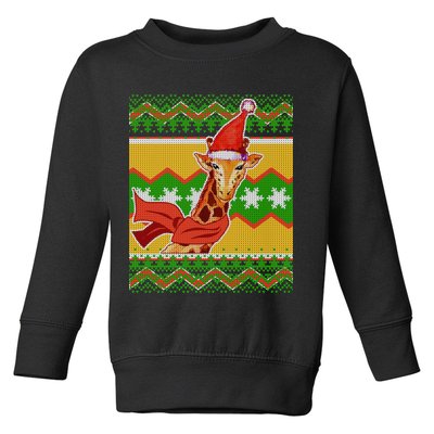 Giraffe Ugly Christmas Toddler Sweatshirt